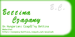 bettina czagany business card